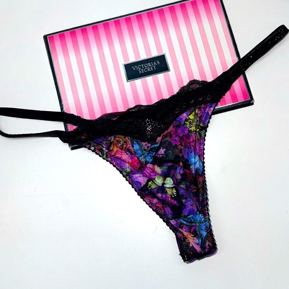 🔥Victoria Secret floral panty thong SZ Medium NEW - Picture 2 of 5